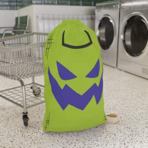 Halloween Jack-O'-Lantern Laundry Bag — Green Trick-or-Treat Storage - GIFTZ For Your Loved Ones