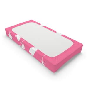 Girls' Baby Changing Pad Cover - Adorable Pink Design with Sleeping Baby Theme - GIFTZ For Your Loved Ones