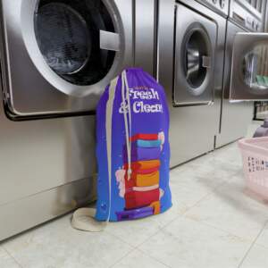 Laundry Bag — 'Fresh & Clean' Printed Laundry Sack - GIFTZ For Your Loved Ones
