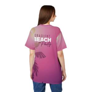 Beach Gradient Palm Tee — 'Beach Party' All-Over Print T-Shirt - GIFTZ For Your Loved Ones