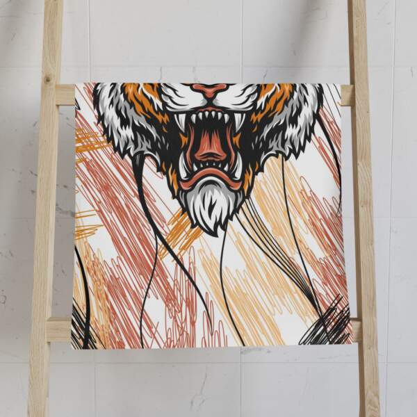 Roaring Tiger Hand Towel - Fierce & Fun Bathroom Accessory - GIFTZ For Your Loved Ones