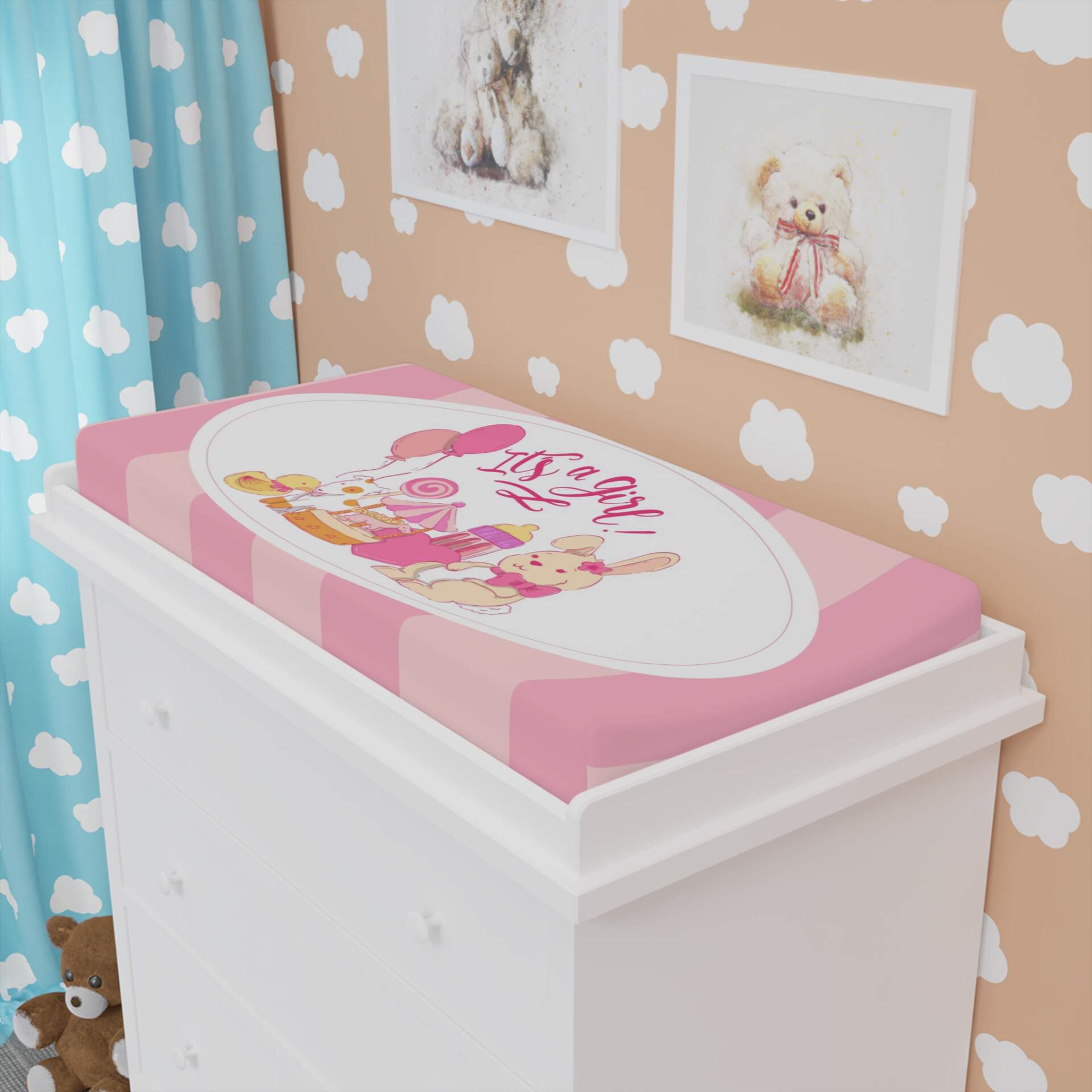 Adorable Baby Changing Pad Cover - It's a Girl! - GIFTZ For your loved ones