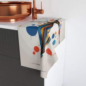 Artistic Dance-Themed Hand Towel - Colorful Abstract Design - GIFTZ For Your Loved Ones